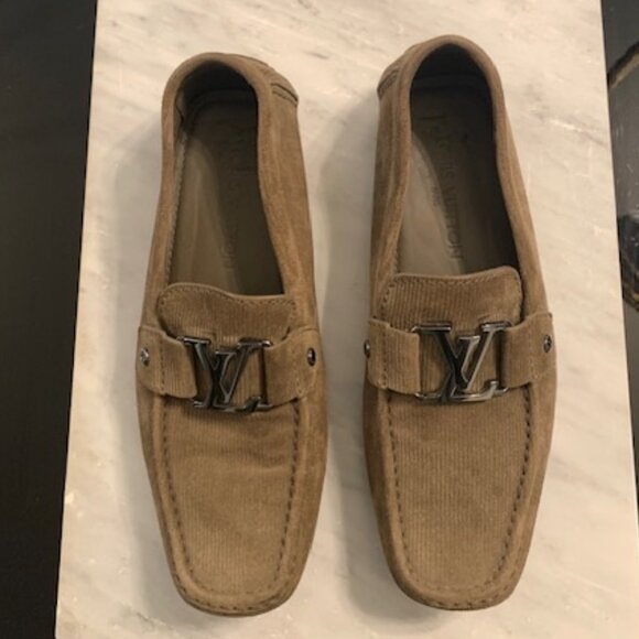 Louis Vuitton Men's Monte Carlo Suede Loafers - Picture 1 of 10